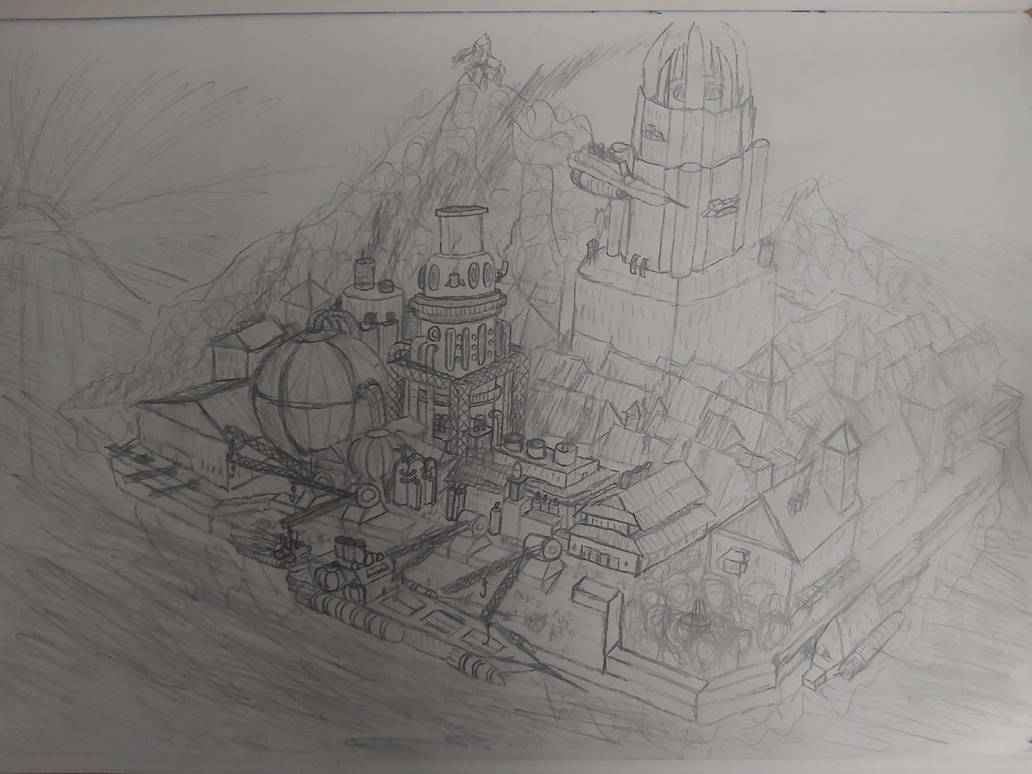 Industrial Island - Concept Art by Cenbes on DeviantArt