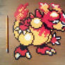 Magmar Perler Bead Sprite