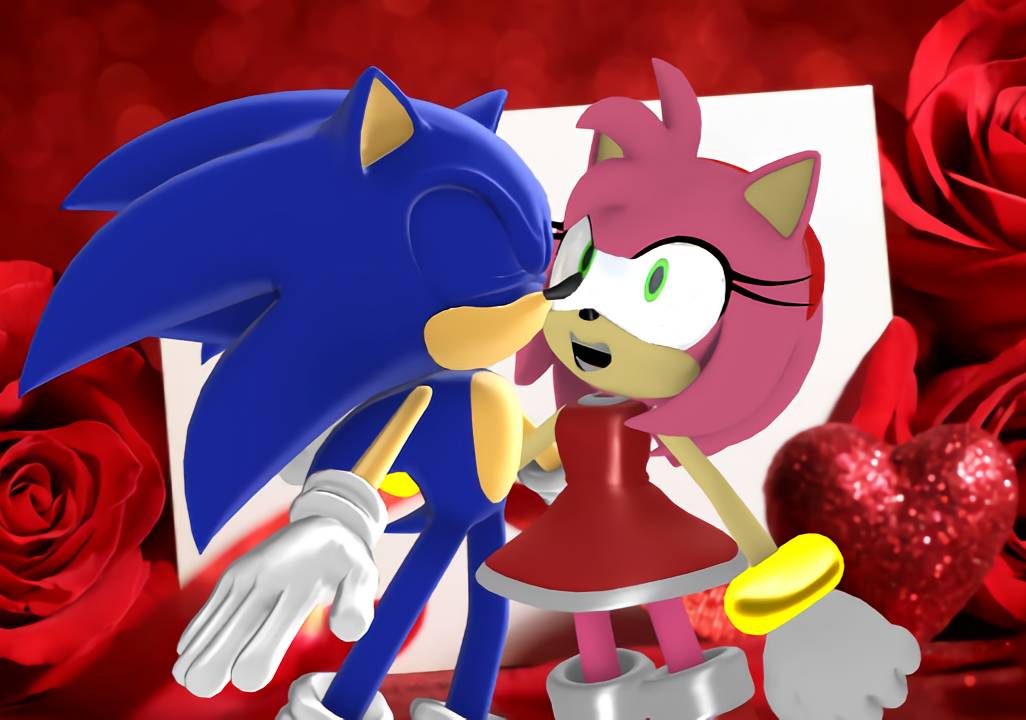 sonamy valentines kiss by Sonicsis on DeviantArt