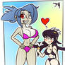 Bikini Valentine and Filia (SkullGirls)