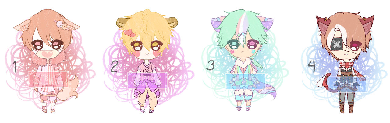 CLOSED OTA Crayon Chibis by Verrica