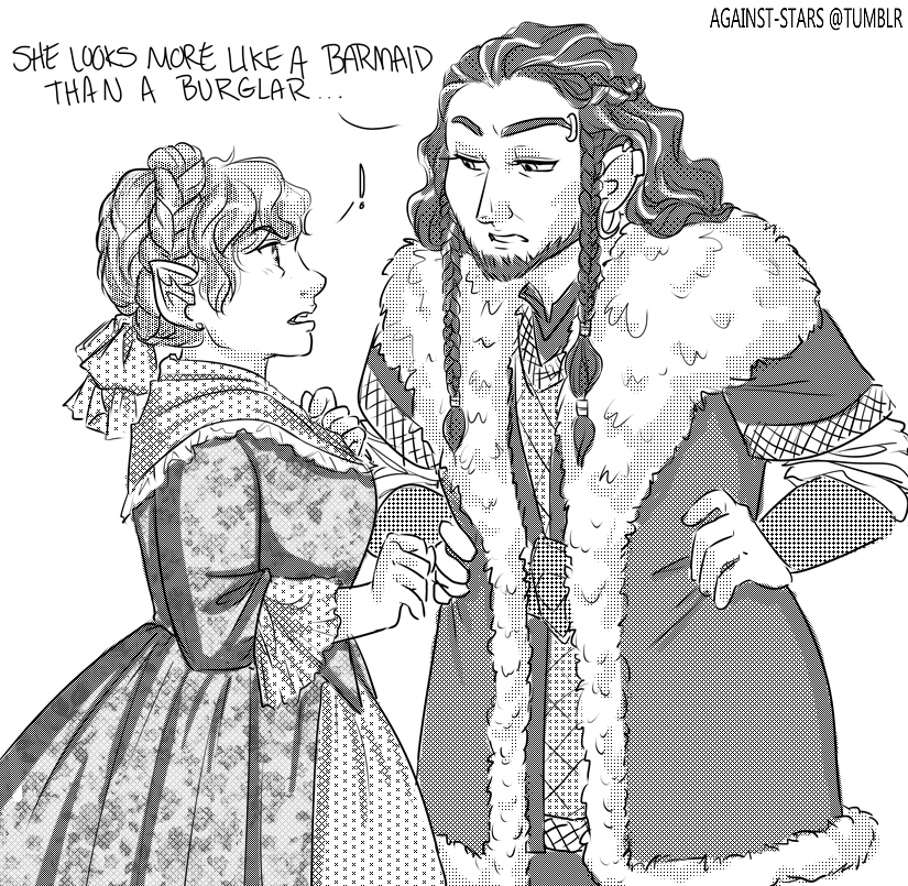 serenity-fails draws things — Rule 63 Bilbo and Thorin… I might