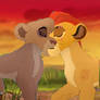 Vitani and Kion kissing