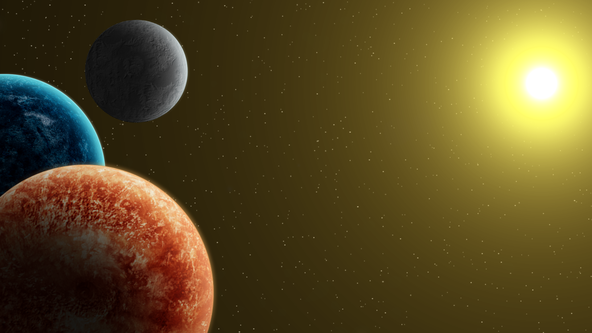 Twin Planets Wallpaper