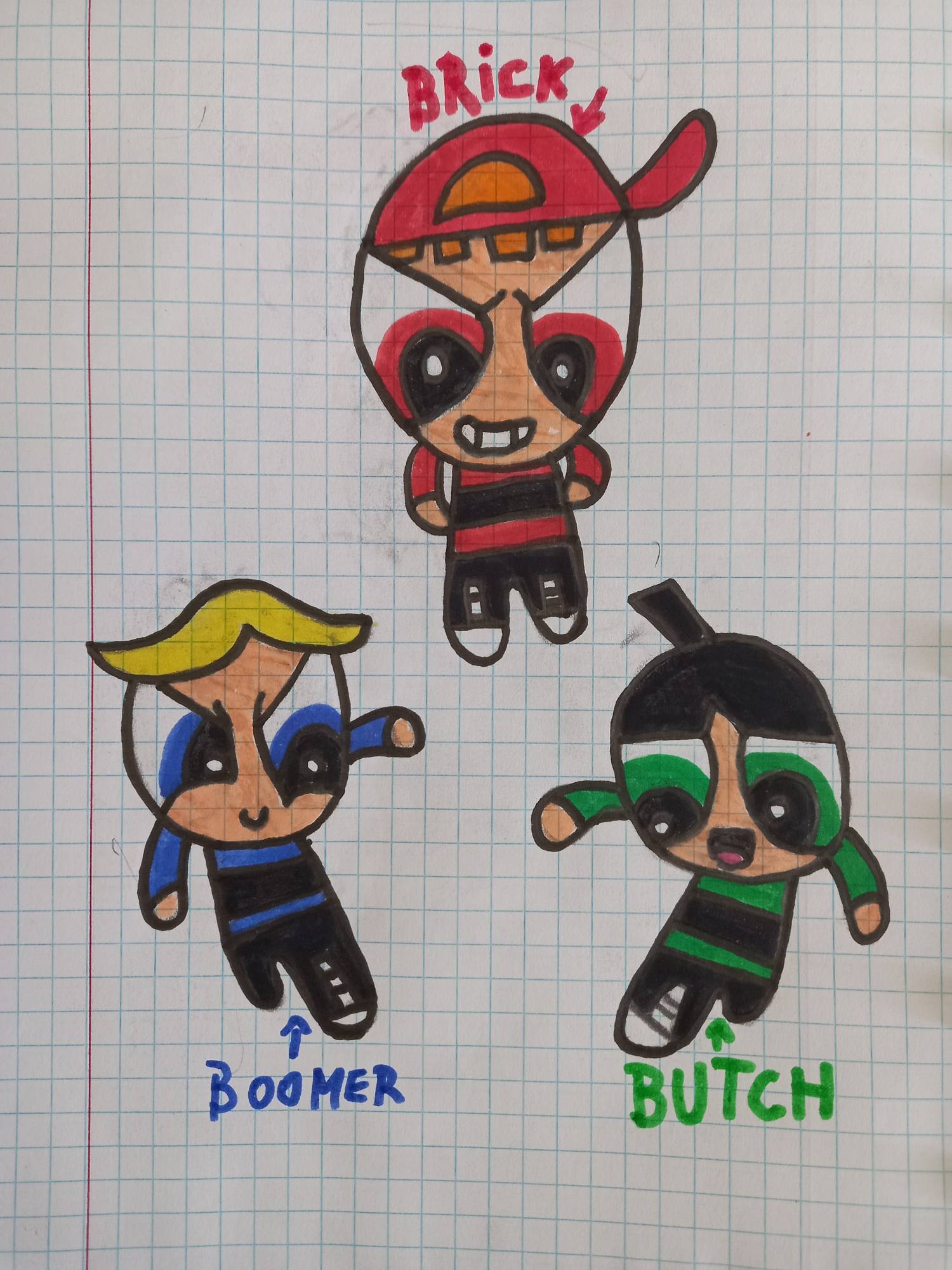 The Rowdyruff Boys (Old Design) by TigerBlueMaker on DeviantArt