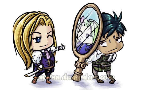 [Escaflowne] Chibi Allen + Gaddes