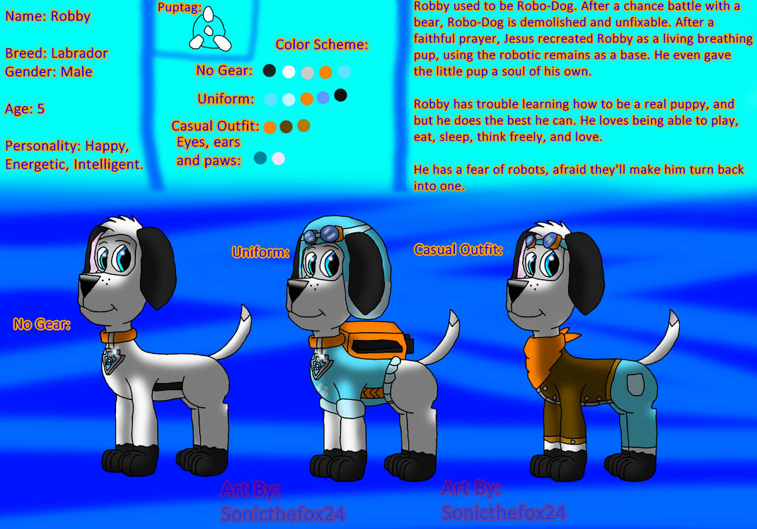 Robby The Rascal Deviantart Robby Ref by Sonicthefox24 on DeviantArt