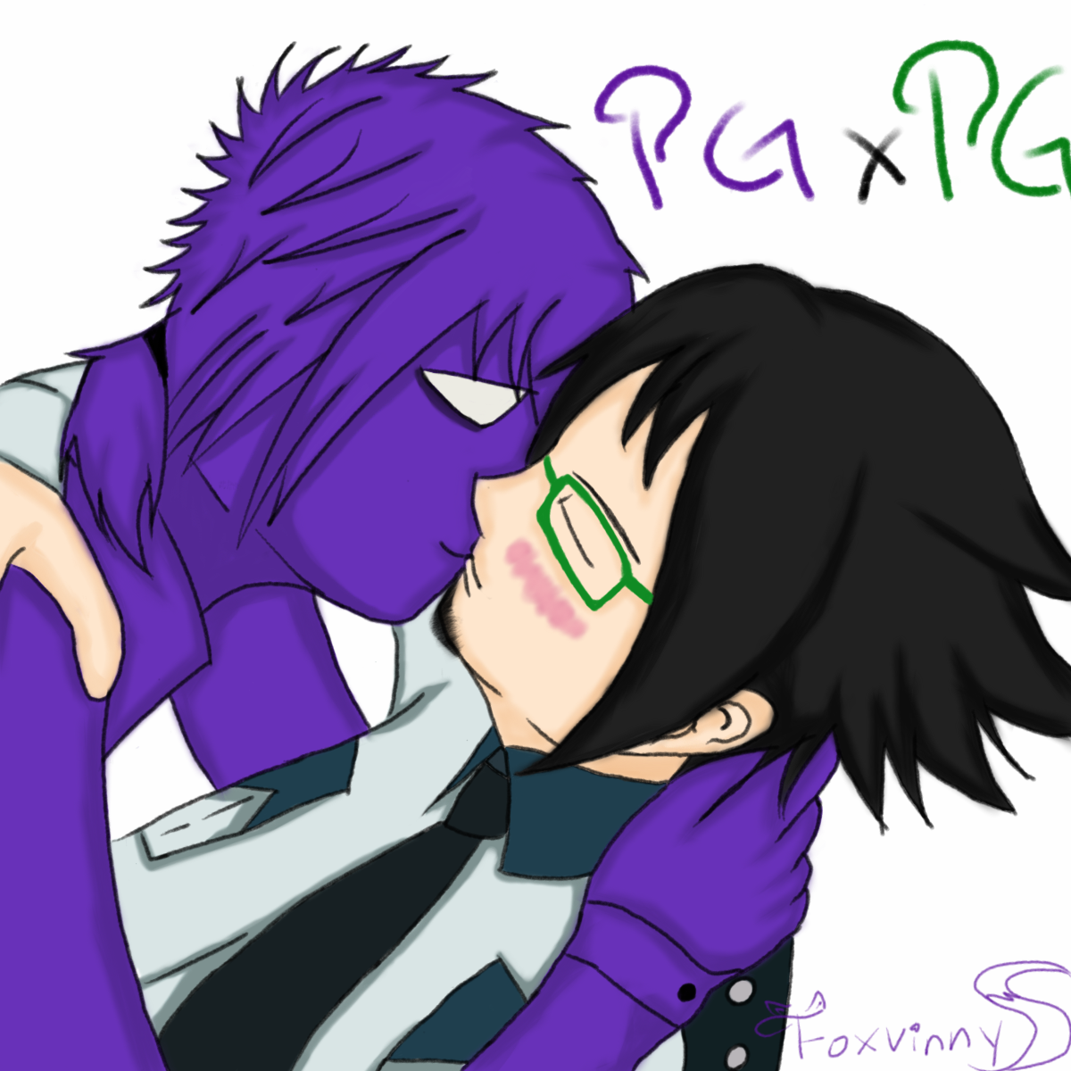 Purple guy x Phone guy by Foxvinny-art on DeviantArt. 