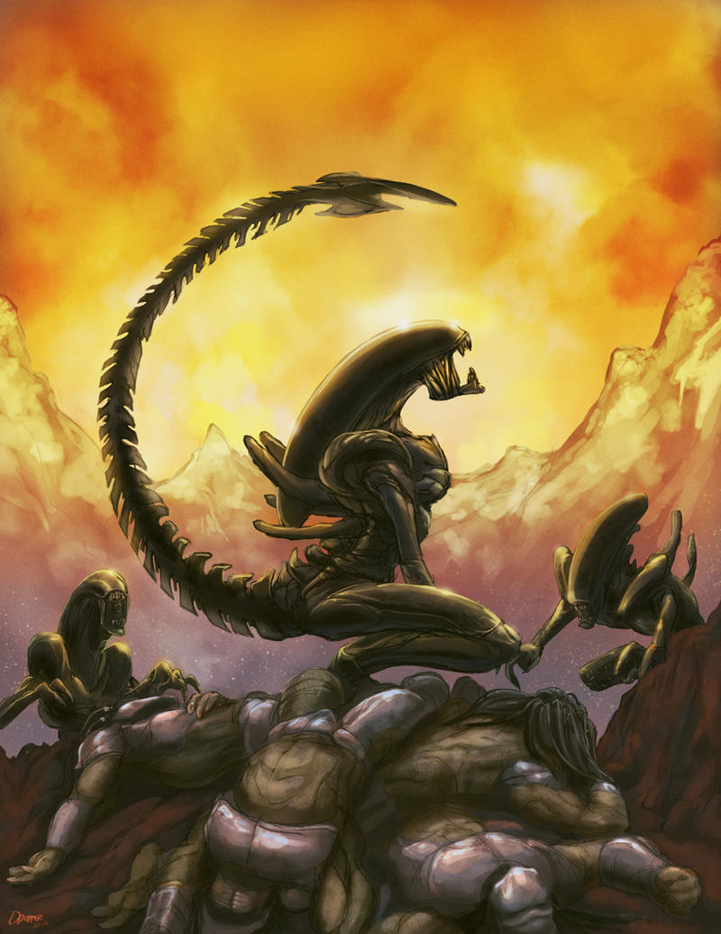 AVP Full color by DRPR on DeviantArt