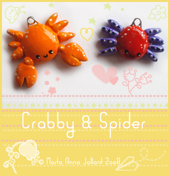 Crabby and Spider charms