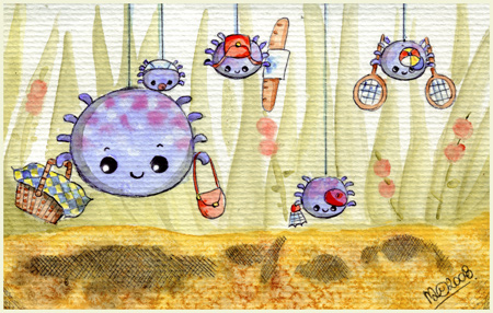 Chubby Spider's Family-Picnic by yuki-the-vampire Chubby Spider's Family-Picnic by yuki-the-vampire