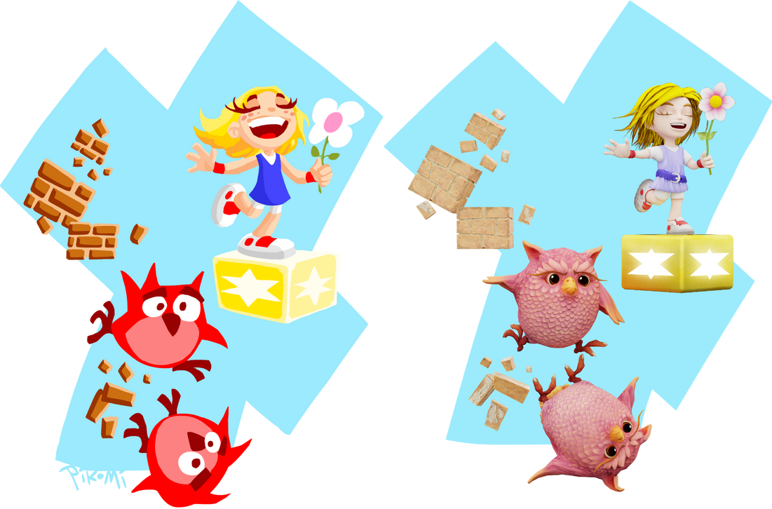 Deviantart Gs3d GS DS Artworks Original and Remake Comparison by Yukkurifan64 on DeviantArt