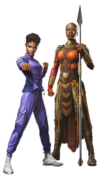 Shuri/Okoye: BP Wakanda Forever PNG