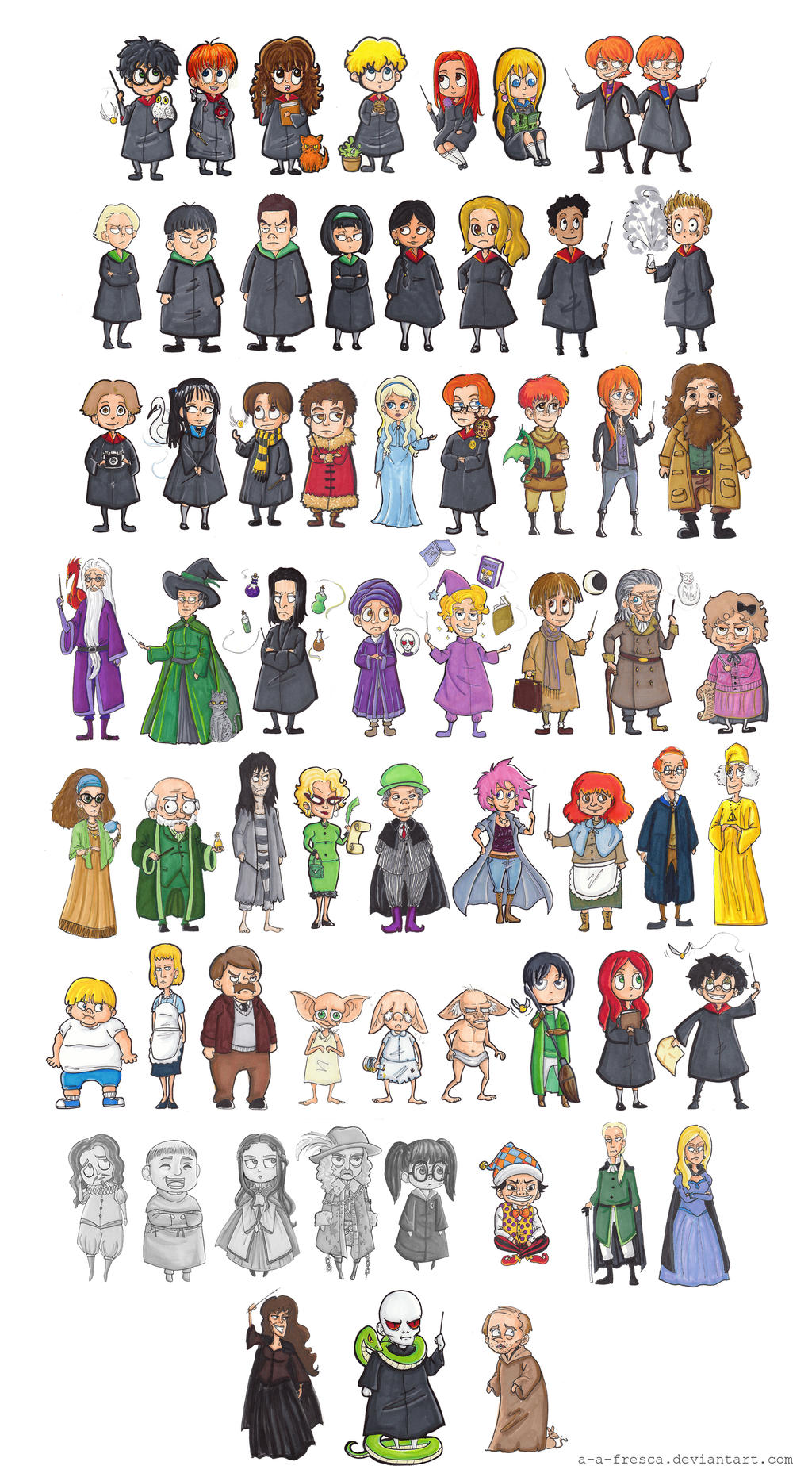 Harry Potter - Characters by batteryfish