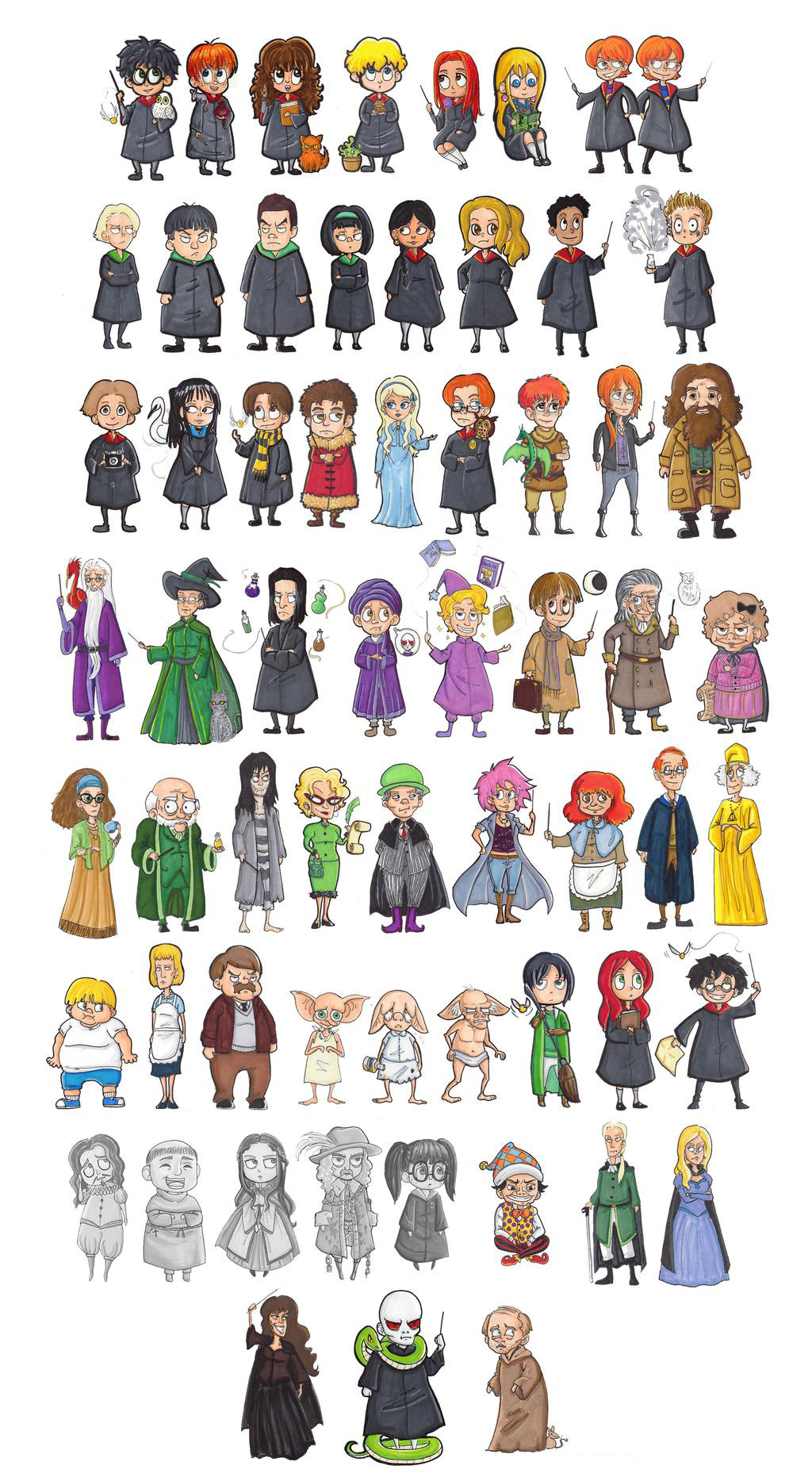 Harry Potter - Characters by batteryfish on DeviantArt Harry Potter - Characters by batteryfish on DeviantArt