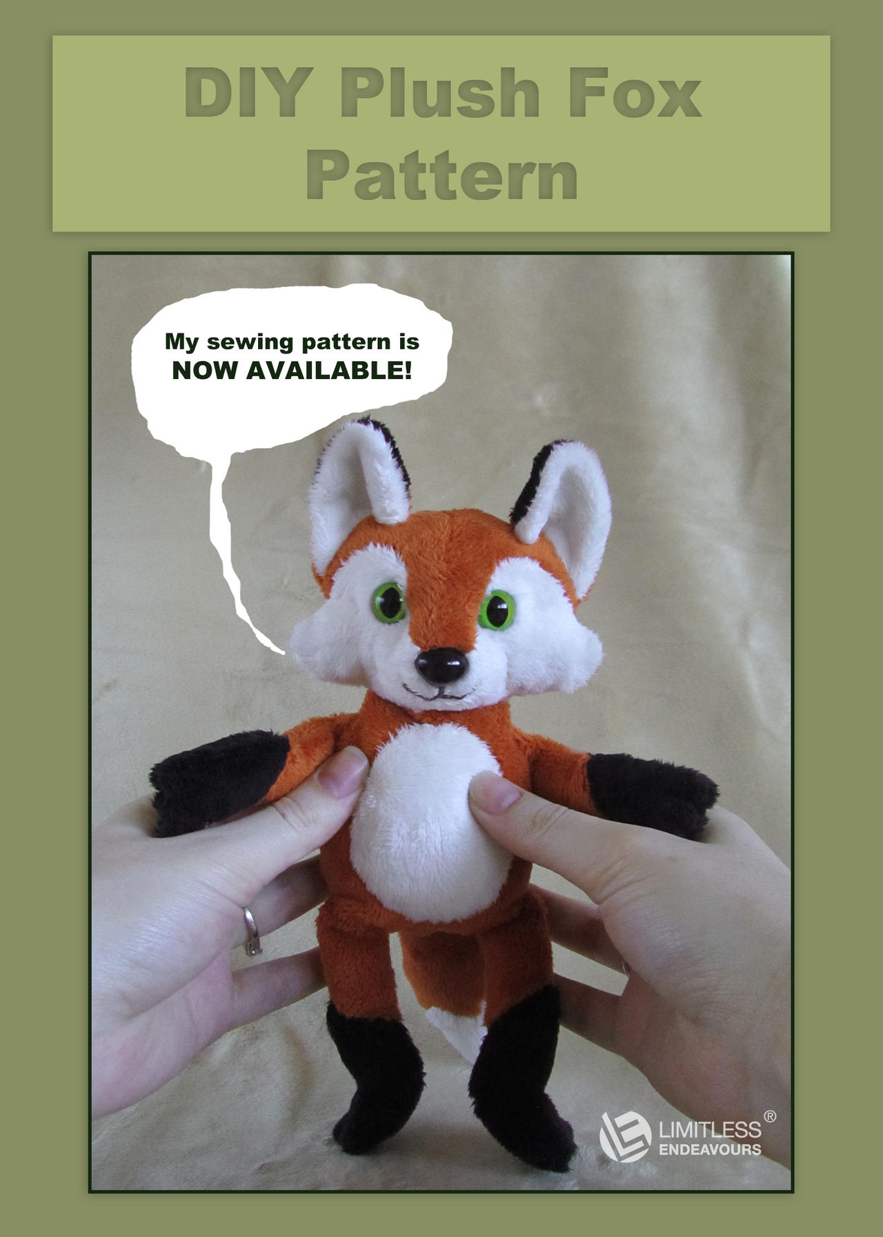 Plush Fox Sewing Pattern by LimitlessEndeavours on DeviantArt