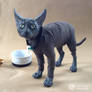 Black Sphynx Cat Doll