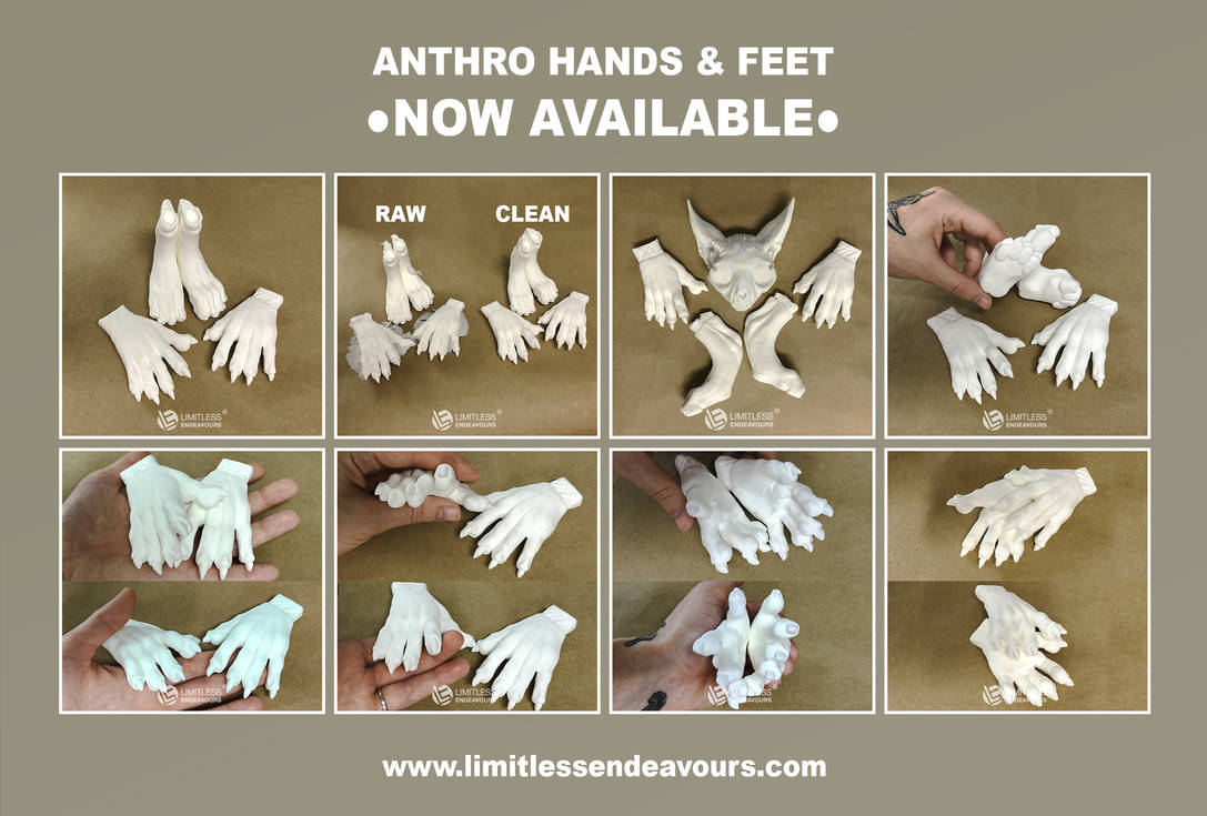 Anthro Hands n Feet AVAILABLE NOW by LimitlessEndeavours on DeviantArt