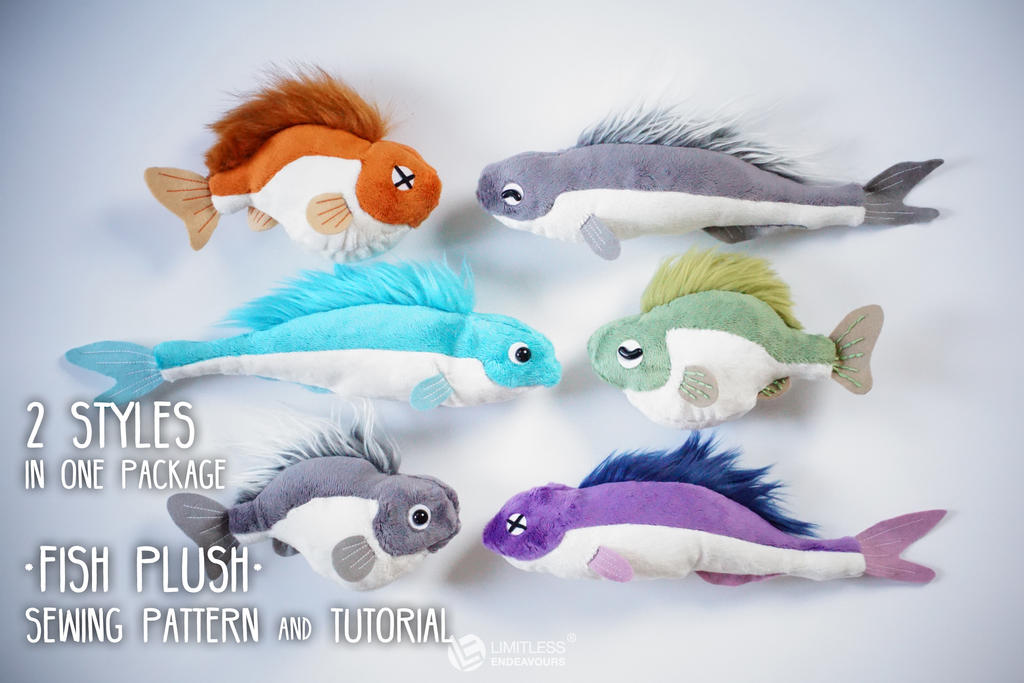 2 Fish Sewing Pattern and Tutorial by LimitlessEndeavours on