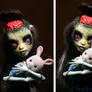 zombie girl with her bunny