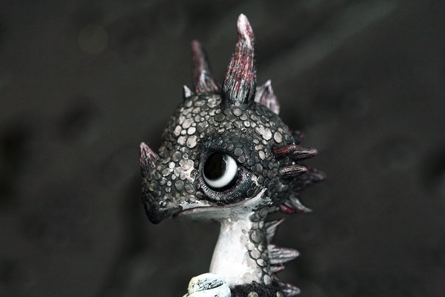 grey dragon detail