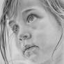 Pencil portrait of a young girl