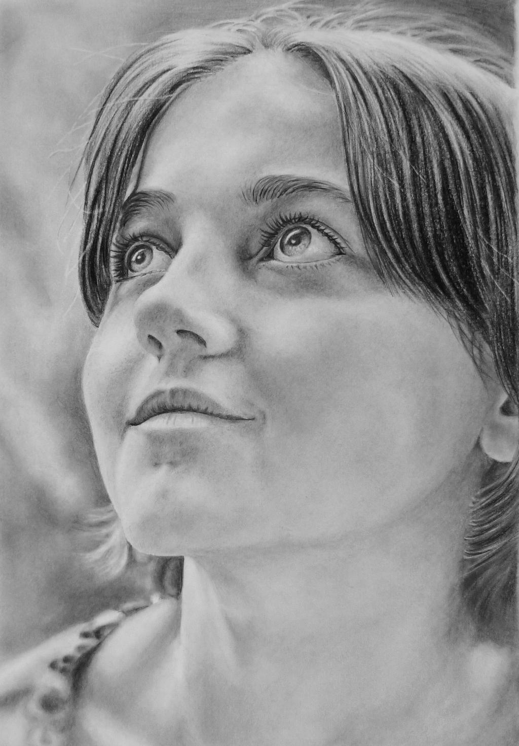 Pencil portrait of 'Angel'