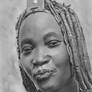 Pencil portrait of a Himba Woman