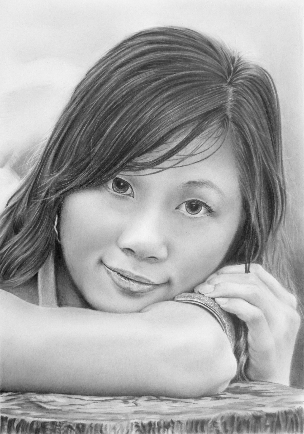 Pencil portrait of Sweet Hot Pie