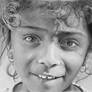 Pencil portrait of an Egyptian girl