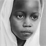 Pencil portrait of a Tanzanian girl