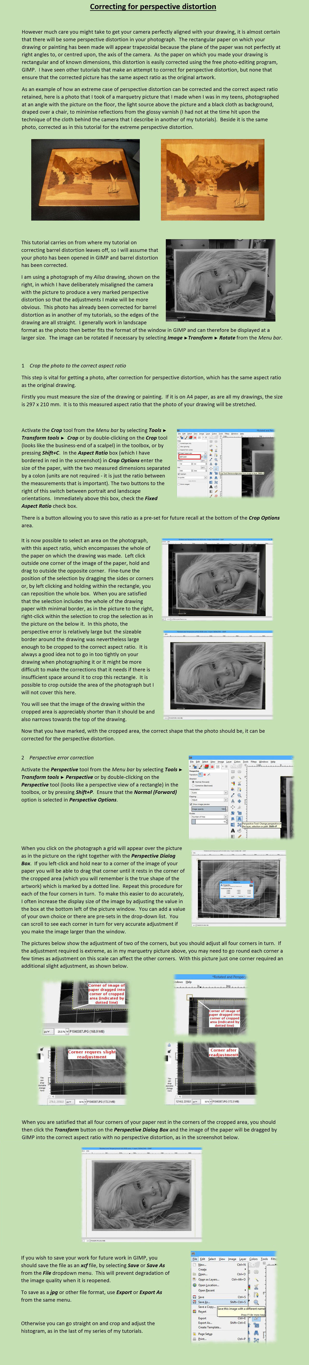 Perspective Distortion Correction Tutorial