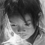 Pencil portrait of a girl from the Lu ethnic group