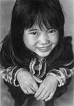 Pencil portrait of a young Black Lo Lo girl