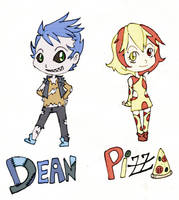 Chibi - Dean and Pizza