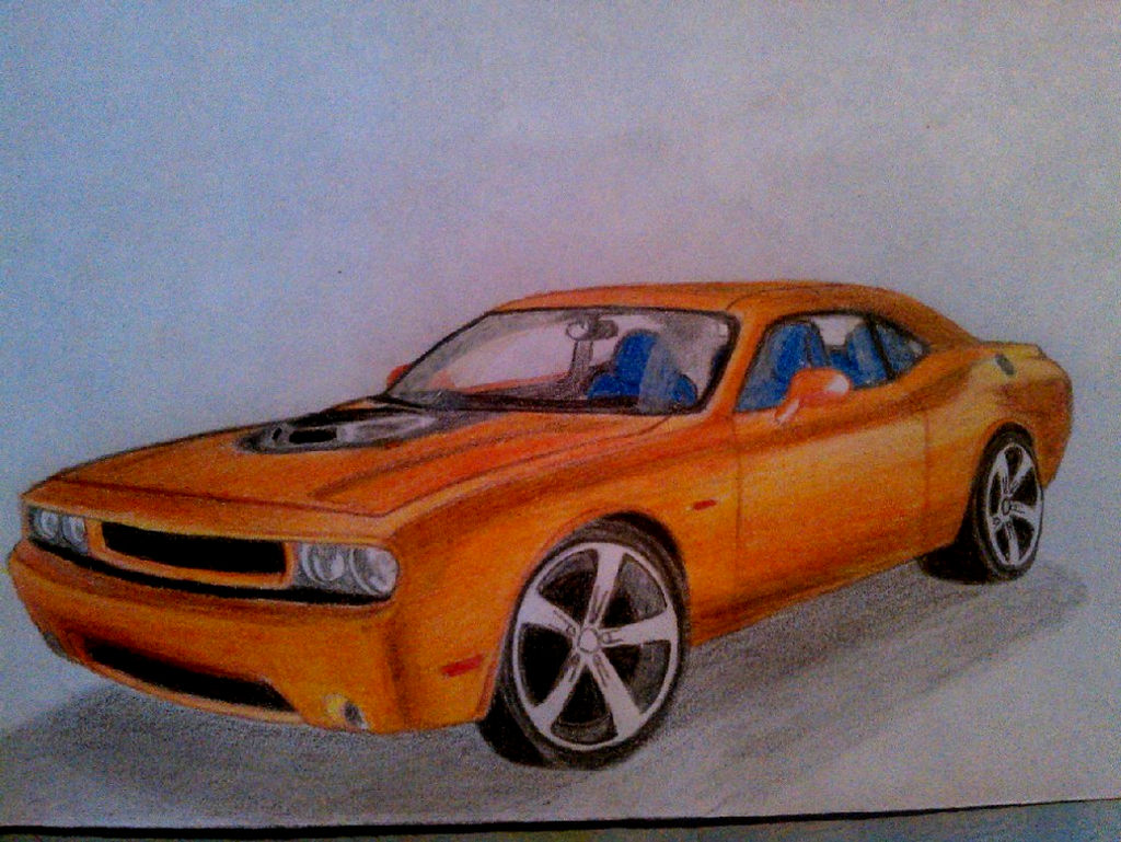 Dodge Challenger Draw by enderclo on DeviantArt