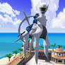 Megaman X riding on Arceus