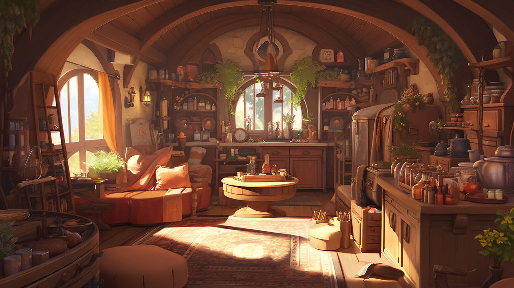 Hobbit Timber Frame Home Interiors