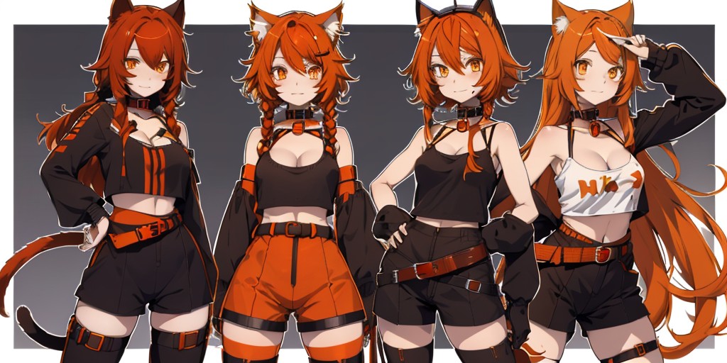 Three Catgirls by K-Jackson-Katss on DeviantArt