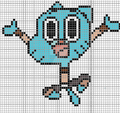 Gumball - Pixel Art - Desenho de oscascavelletes - Gartic