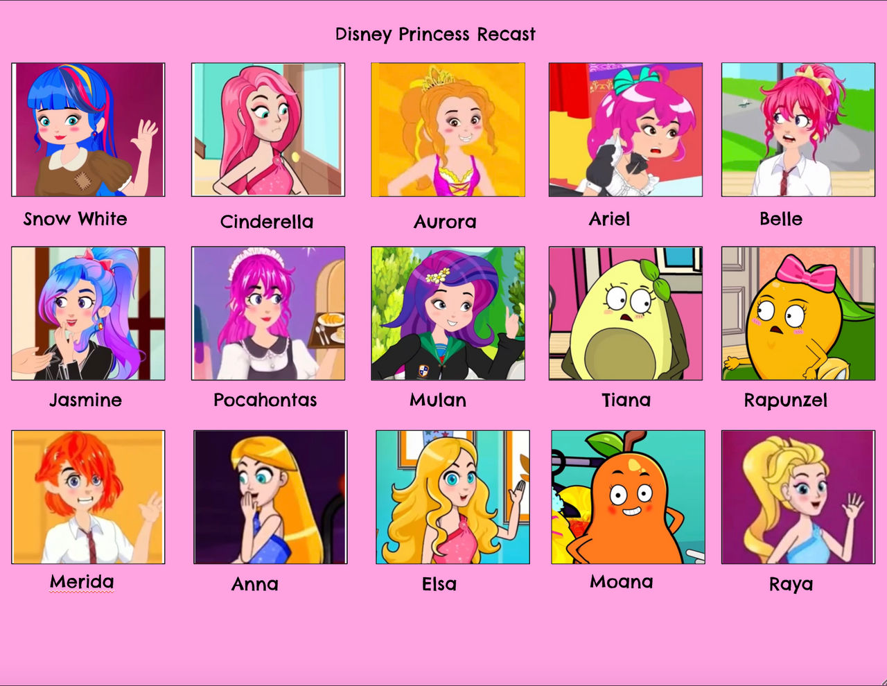 Prisseces Disney Princesses (SM Story Animated Style) by galia980 on DeviantArt