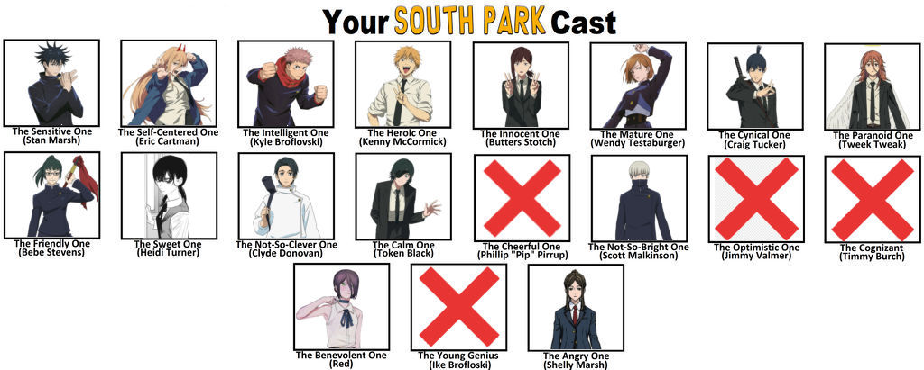 South Park (JJK/CSM Style) by galia980 on DeviantArt