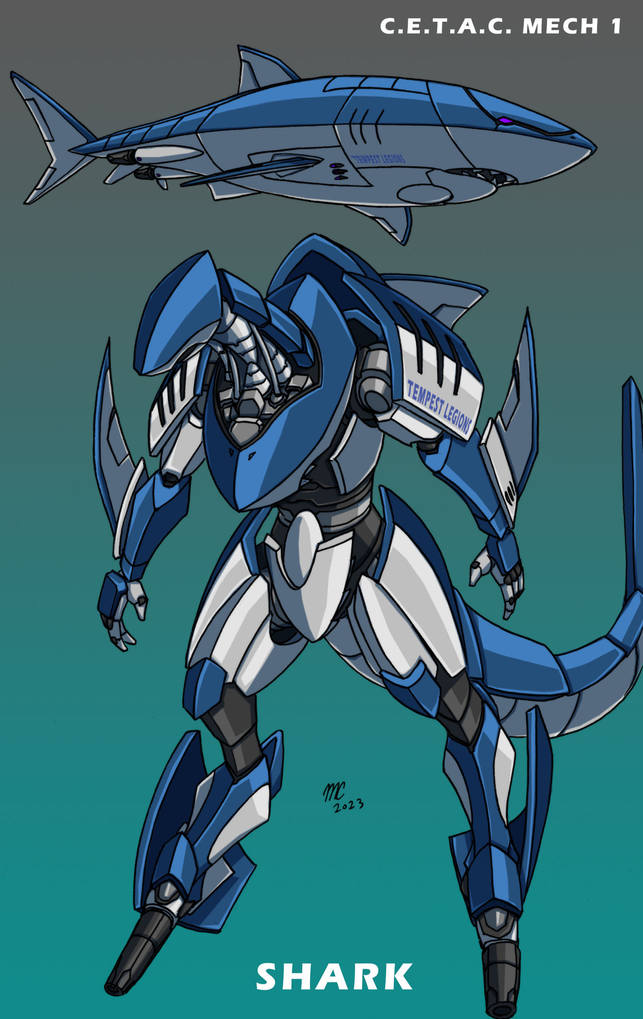 Transforming Shark Mech by kitfox-crimson on DeviantArt