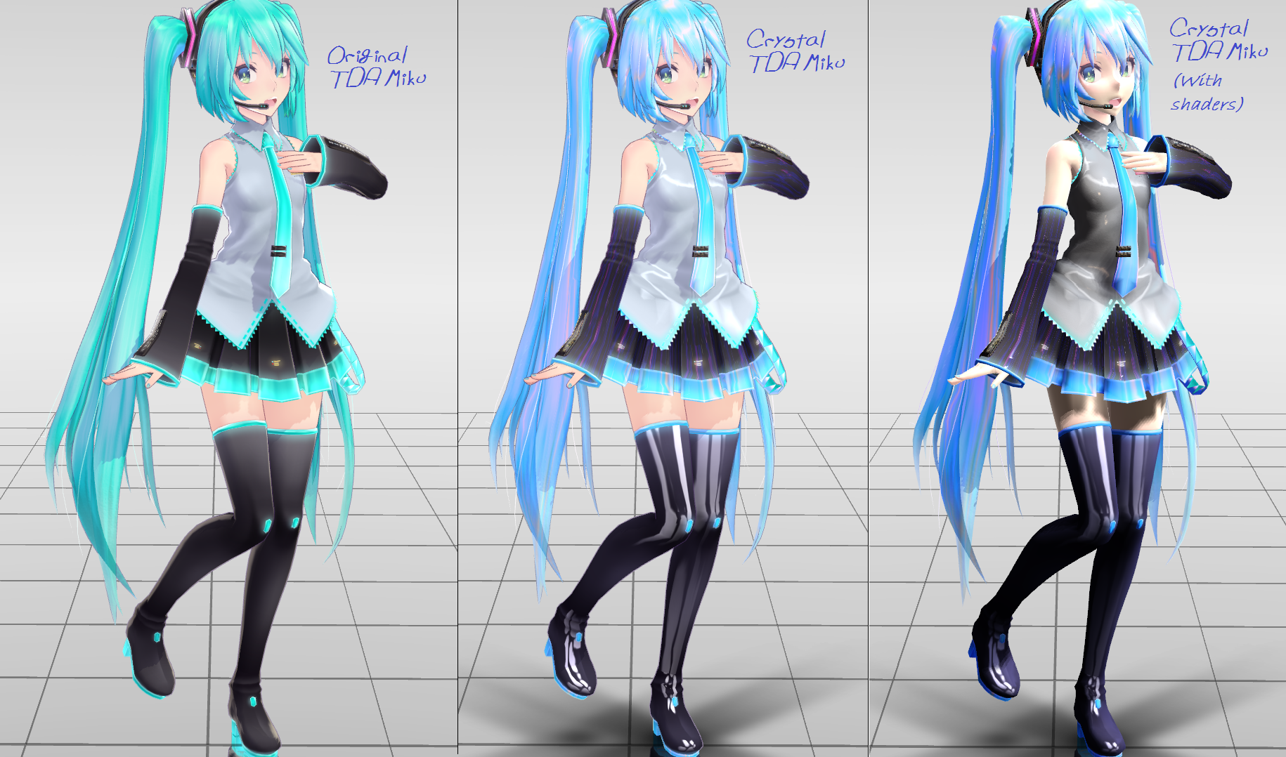 MMD Pose Data 5 + Crystal TDA Miku.