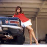 Raquel and her Ferrari...two classics....