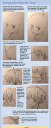 manga hair tutorial: boys by markcrilley
