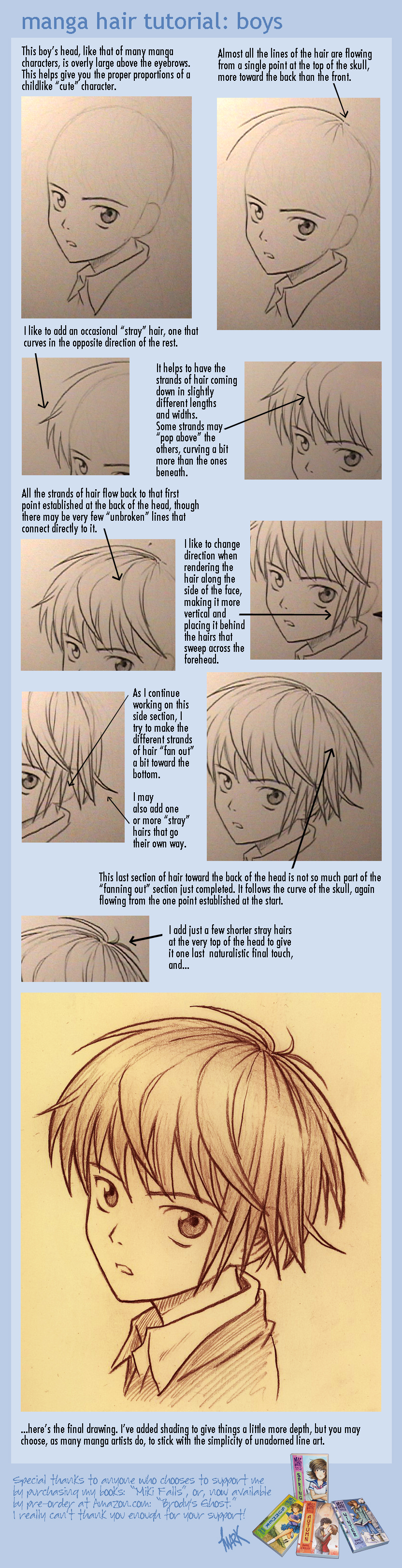 manga hair tutorial: boys