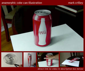 Anamorphic Coke Can Illustration