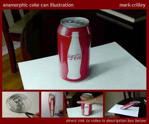 Anamorphic Coke Can Illustration