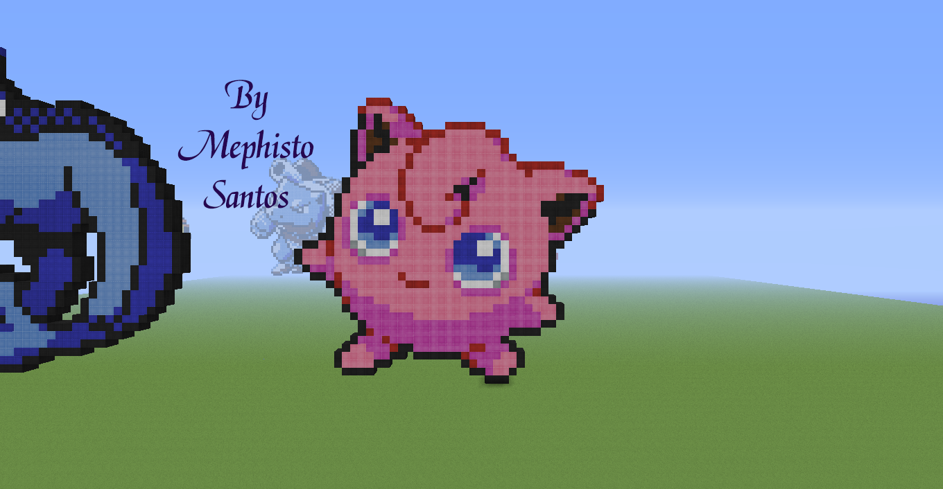 My First Pixel Art Project Jigglypuff Minecraft Project All in one Photos.